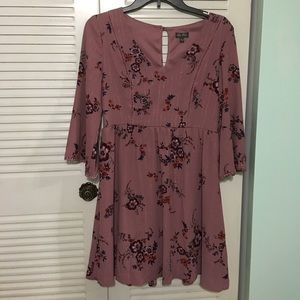 Mauve/Pink Floral Dress